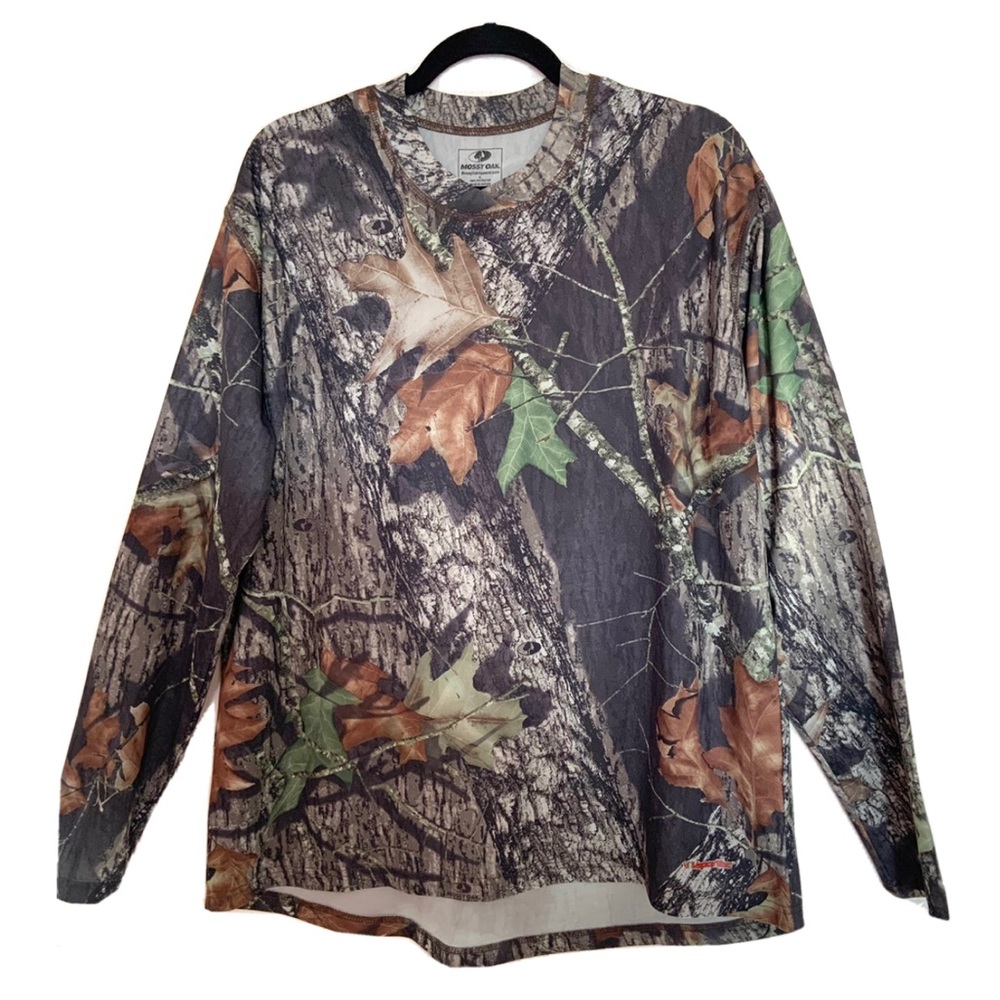 Mossy Oak Camo Shirt APX Base Break Up Vapor Tech Long Sleeve Hunting Mens XL